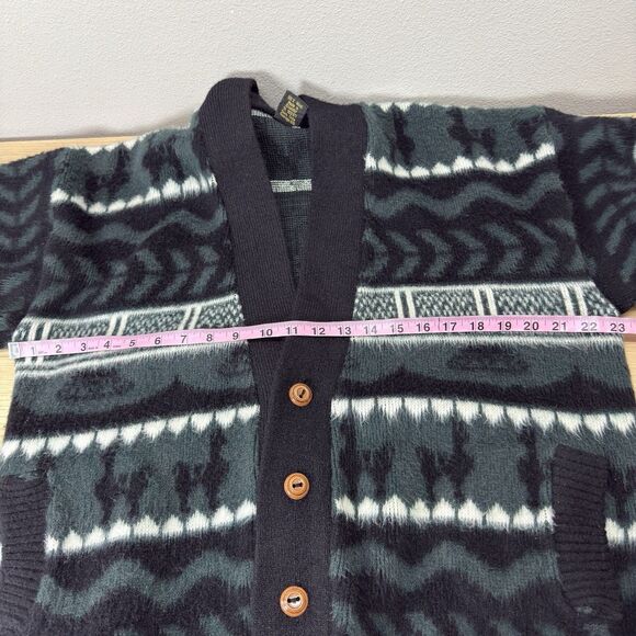 Vintage Tejidos Milma Huasi Sweater Men L Wool Cardigan Aztec Alpaca Llama Heavy - Picture 7 of 8